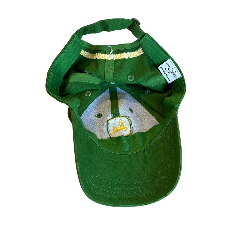 John Deere Green Baseball Cap Adjustable Strapback Hat Nothing Runs Like a Logo - Picture 6 of 7